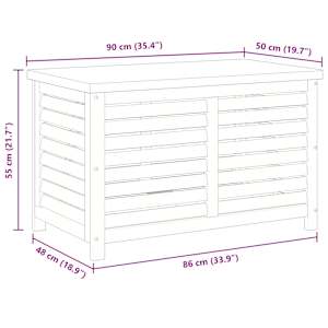 Zahradní úložný box 90 x 48 x 55 cm masivní eukalyptové dřevo - obrázek 9