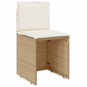 3dílný bistro set s poduškami béžový polyratan - obrázek 6