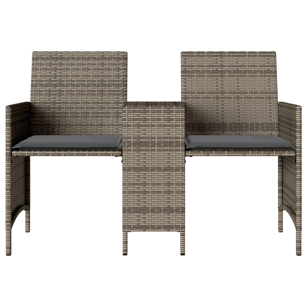 Sofa ogrodowa 2-osobowa meble ogrodowe Lounge Ławka ogrodowa ze stołem Polirattan vidaXL - Zdjęcie 52 z 83