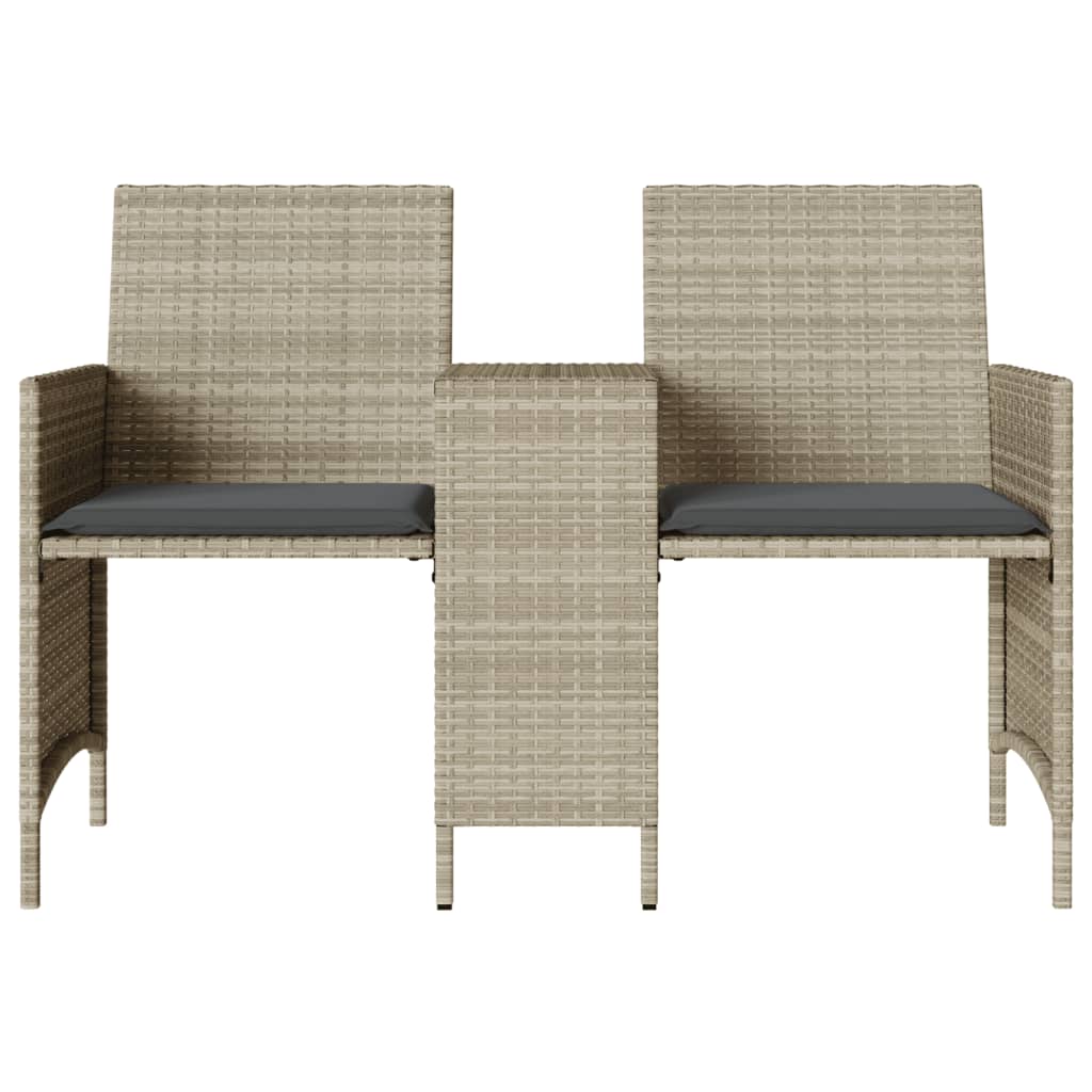 Sofa ogrodowa 2-osobowa meble ogrodowe Lounge Ławka ogrodowa ze stołem Polirattan vidaXL - Zdjęcie 64 z 83