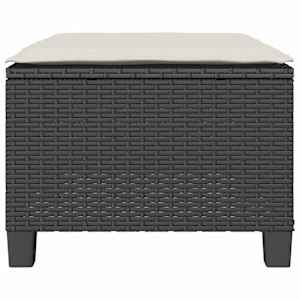 3dílný bistro set s poduškami černý polyratan - obrázek 8