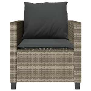 3dílný bistro set s poduškami šedý polyratan - obrázek 5
