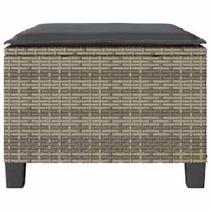3dílný bistro set s poduškami šedý polyratan - obrázek 8