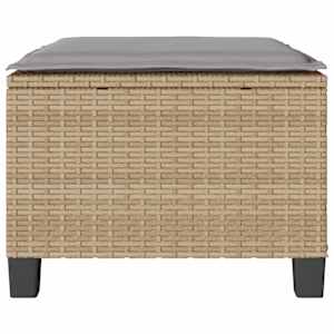 3dílný bistro set s poduškami béžový polyratan - obrázek 8