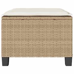 3dílný bistro set s poduškami béžový polyratan - obrázek 8