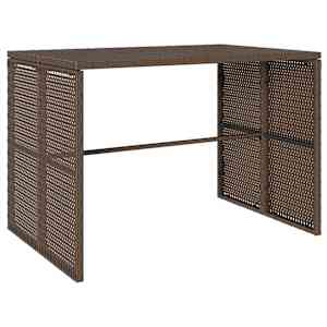 3dílná zahradní jídelní souprava s poduškami hnědá polyratan - obrázek 8