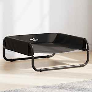 Dvignjena pasja postelja antracit oxford tkanina in jeklo