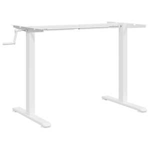 vidaXL lauaraam, valge, (94-135) x 60 x (70-114) cm, teras