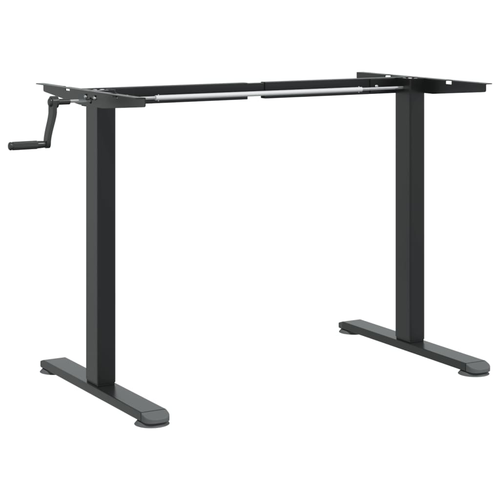vidaXL Rám stojacího stolu černý (94–135) x 60 x (70–114) cm ocel