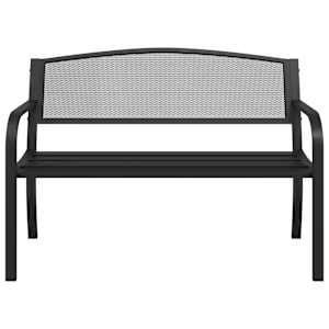 Zahradní lavice 119 cm černá ocel - obrázek 4