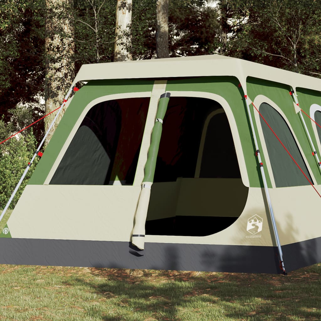 vidaXL Kuppeltelt for camping 10 personer grønn hurtigutløser - Camping | Telt