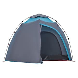Kempingový stan kupole pro 4 osoby modrý rychloupínací - obrázek 7