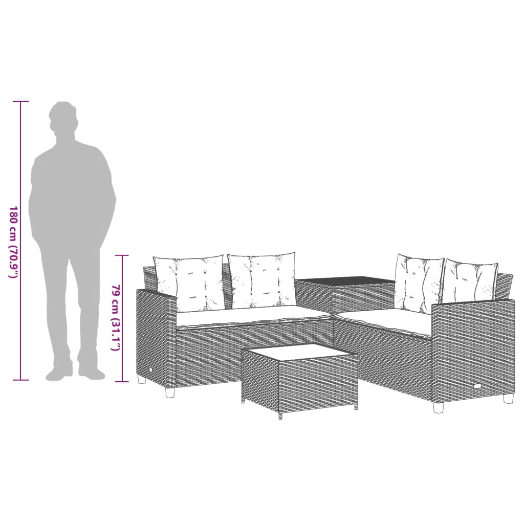 Sort og cremefarvet / Glas - Billede 13