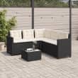 VidaXL Gartensofa 8-teilig Schwarz - Poly Rattan Lounge Set Mit Eckelementen & Tisch