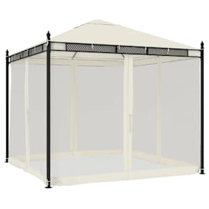 vidaXL v&otilde;rkseintega paviljon, kreemjas, 2,93 x 2,93 m, teras