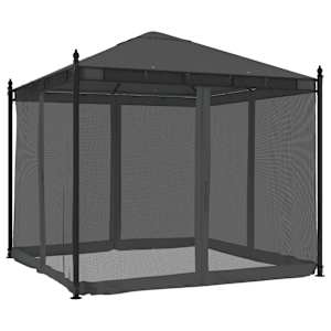 vidaXL v&otilde;rkseintega paviljon, antratsiithall, 2,93 x 2,93 m, teras
