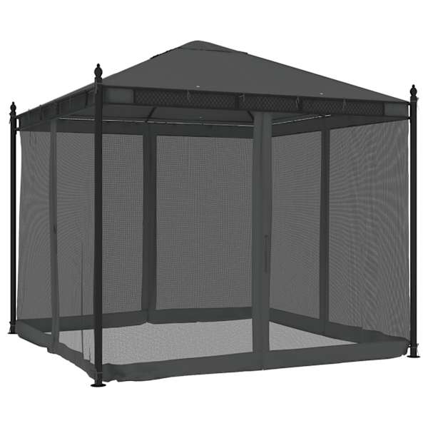 vidaXL v&otilde;rkseintega paviljon, antratsiithall, 2,93 x 2,93 m, teras