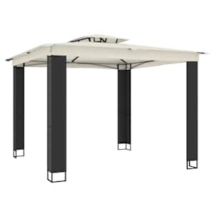 vidaXL kahekordse katusega paviljon, kreemjas, 2,94 x 2,94 m, teras