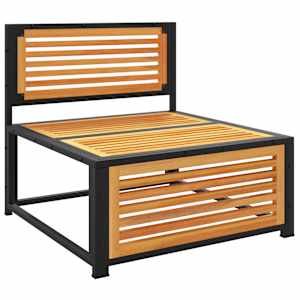 Zahradní pohovka bez područek s poduškami masivní akácie - obrázek 5