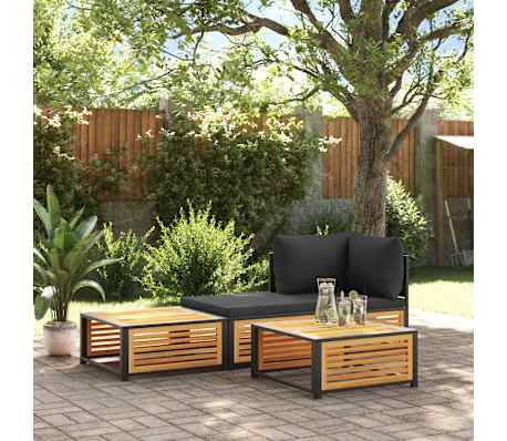 Gartentisch 200x100x74 Cm Massivholz Akazie