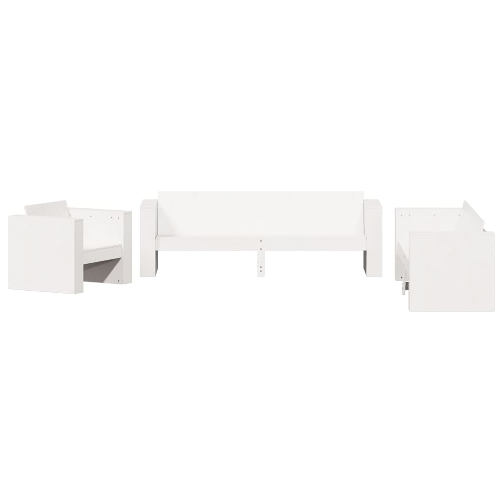 Thumbnail - vidaXL 2-tlg. Garten-Lounge-Set Weiß Massivholz Kiefer