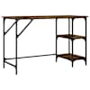 vidaXL kirjutuslaud, suitsutamm, 120 x 50 x 75 cm, metall ja tehispuit