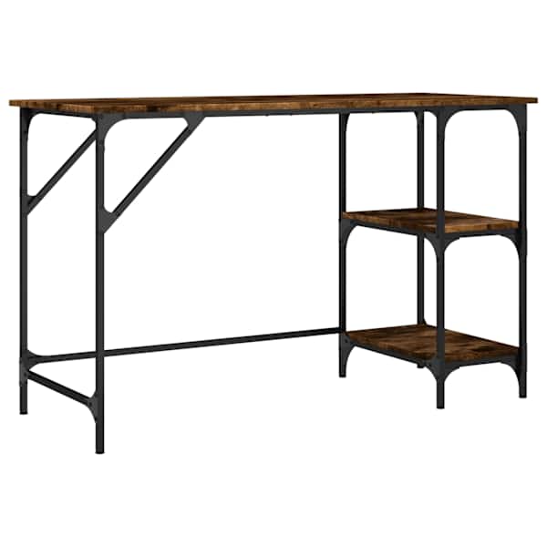 vidaXL kirjutuslaud, suitsutamm, 120 x 50 x 75 cm, metall ja tehispuit