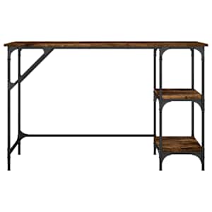 Psací stůl kouřový dub 120 x 50 x 75 cm kov a kompozitní dřevo - obrázek 5