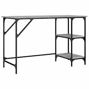 vidaXL kirjutuslaud, hall Sonoma, 120x50x75 cm, metall ja tehispuit
