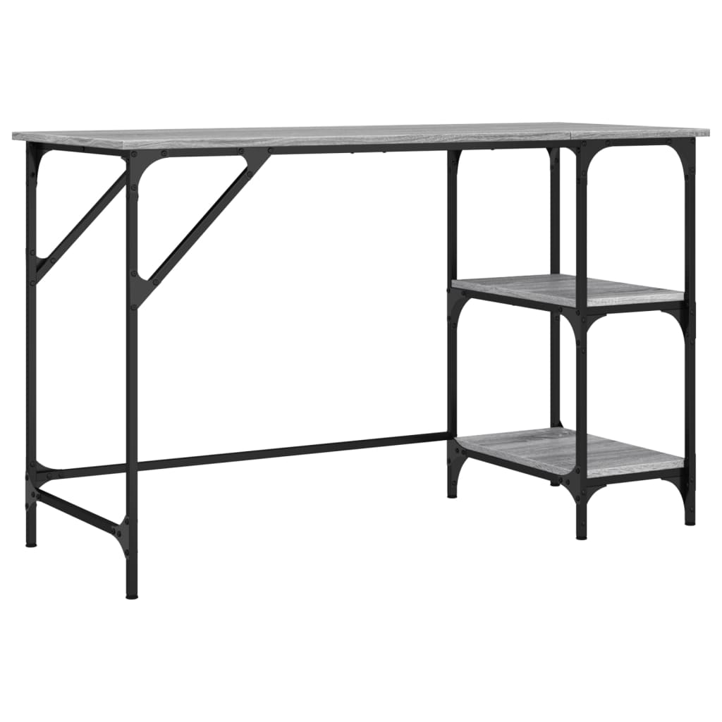vidaXL Psací stůl šedý sonoma 120 x 50 x 75 cm kov a kompozitní dřevo