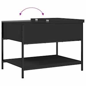 Konferenční stolek černý 70 x 50 x 50 cm kompozitní dřevo a kov - obrázek 8