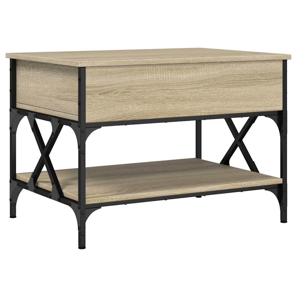 vidaXL Konferenční stolek dub sonoma 70 x 50 x 50 cm kompozit a kov