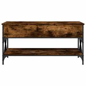 Konferenční stolek kouřový dub 100 x 50 x 50 cm kompozit a kov - obrázek 5
