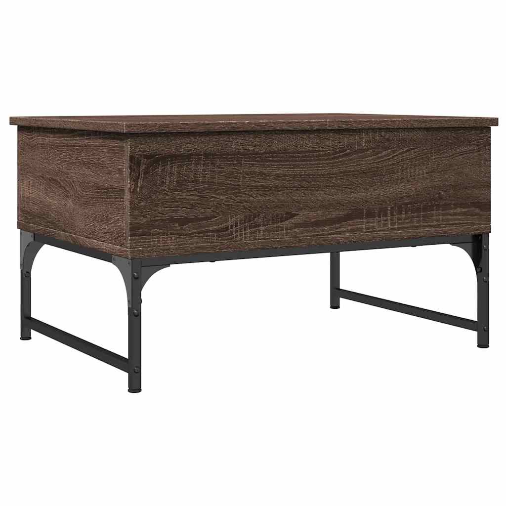 Thumbnail - vidaXL Couchtisch Braun Eichen-Optik 70x50x40 cm Holzwerkstoff Metall