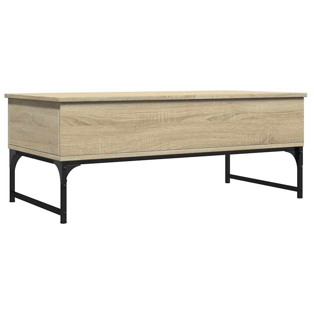 Thumbnail - vidaXL Couchtisch Sonoma-Eiche 100x50x40 cm Holzwerkstoff und Metall