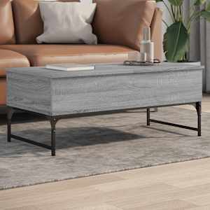 Klubska mizica siva sonoma 100x50x40 cm inženirski les