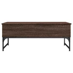 Konferenční stolek hnědý dub 100 x 50 x 40 cm kompozit a kov - obrázek 5