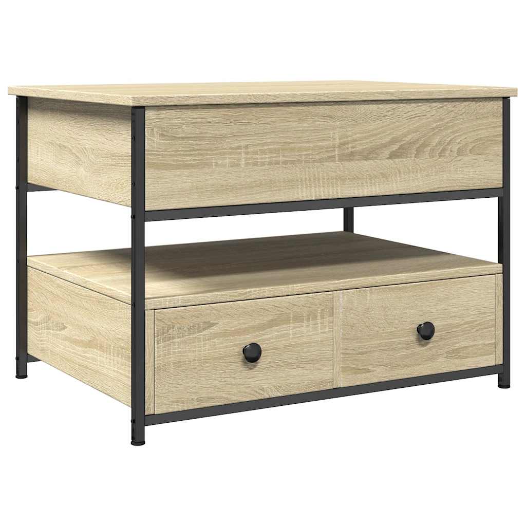 vidaXL Konferenční stolek dub sonoma 70 x 50 x 50 cm kompozit a kov