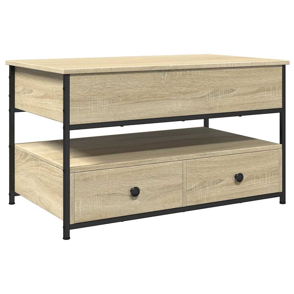 vidaXL Konferenční stolek dub sonoma 85 x 50 x 50 cm kompozit a kov