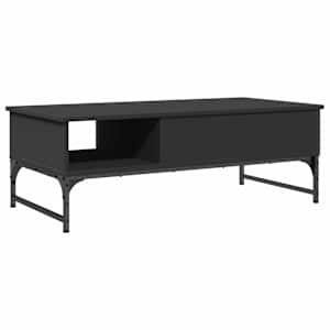 vidaXL kohvilaud, must, 100 x 50 x 35 cm, tehispuit ja metall