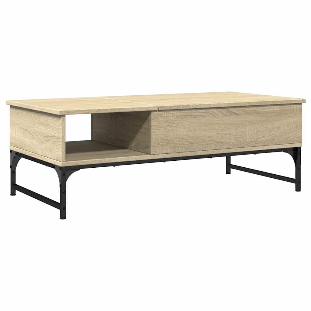 Thumbnail - vidaXL Couchtisch Sonoma-Eiche 100x50x35 cm Holzwerkstoff und Metall