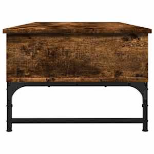 Konferenční stolek kouřový dub 100 x 50 x 35 cm kompozit a kov - obrázek 6