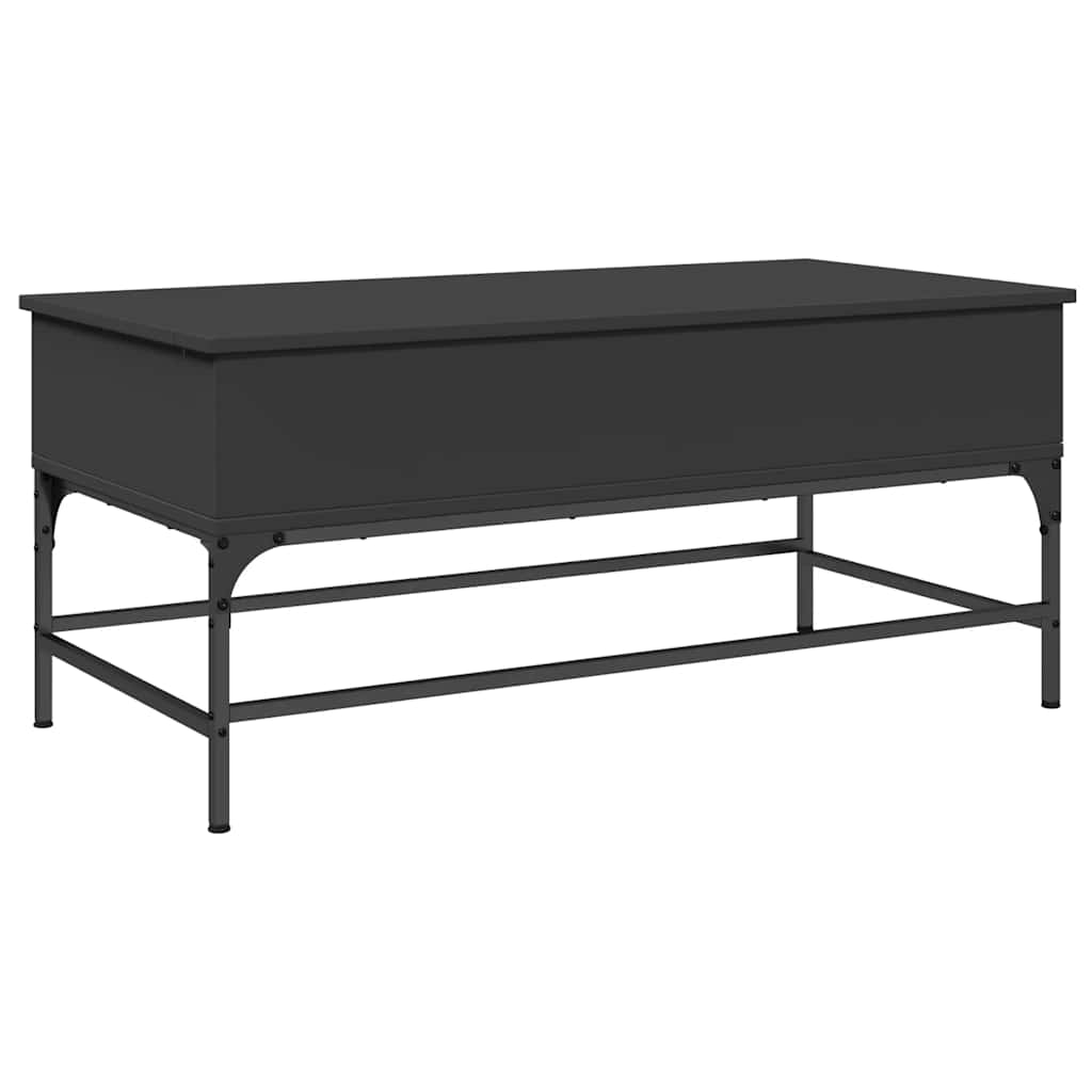 vidaXL Konferenční stolek černý 100x50x45 cm kompozitní dřevo a kov