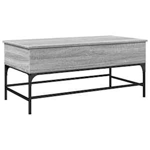 vidaXL kohvilaud, hall Sonoma tamm, 100x50x45 cm, tehispuit ja metall