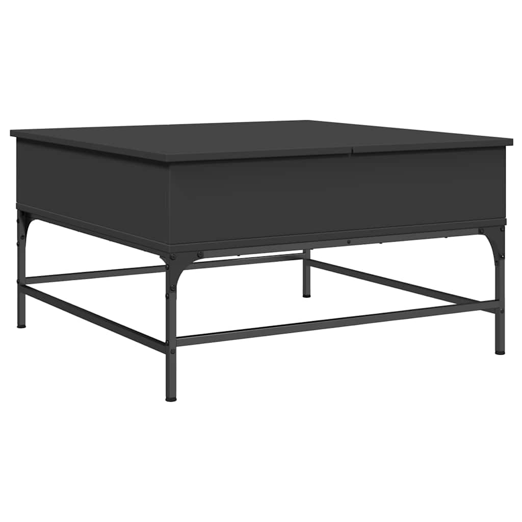 vidaXL Konferenční stolek černý 80 x 80 x 45 cm kompozitní dřevo a kov