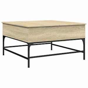 Konferenční stolek dub sonoma 80 x 80 x 45 cm kompozit a kov - obrázek 2