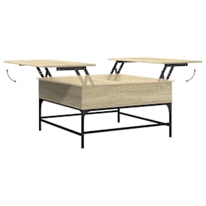 Konferenční stolek dub sonoma 80 x 80 x 45 cm kompozit a kov - obrázek 8