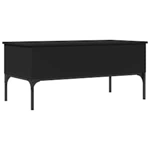 vidaXL kohvilaud, must, 100 x 50 x 45 cm, tehispuit ja metall