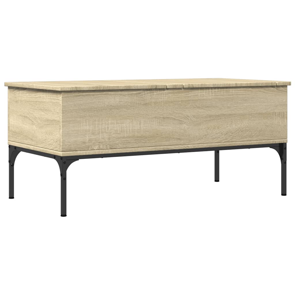 vidaXL Konferenční stolek dub sonoma 100 x 50 x 45 cm kompozit a kov