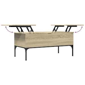Konferenční stolek dub sonoma 100 x 50 x 45 cm kompozit a kov - obrázek 8